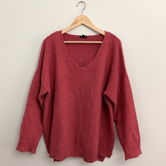 Rose Pink Cozy Ribbed Sweater (L-XL) - Picture 4 of 6